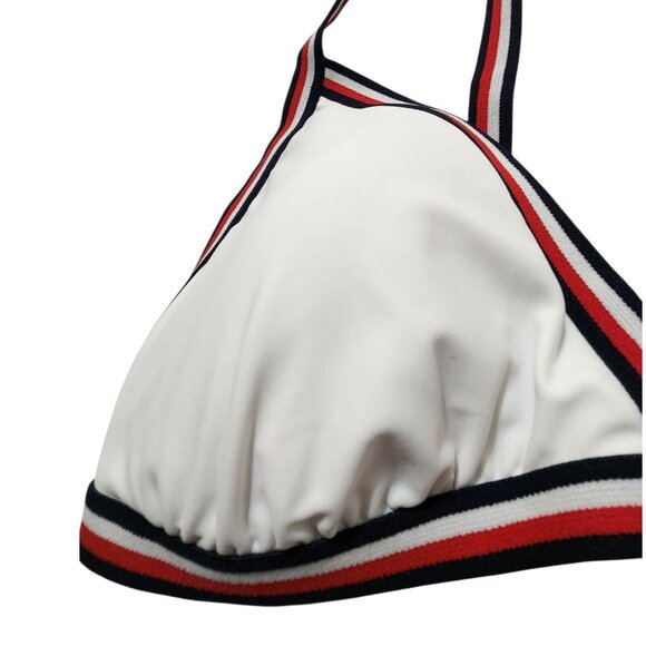 Tommy Hilfiger Women's Triangle Padded Bikini‎ Swimsuit White Size L - Picture 7 of 9